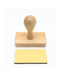 Base de madera para sellos rectangular 4,5*8*8cm