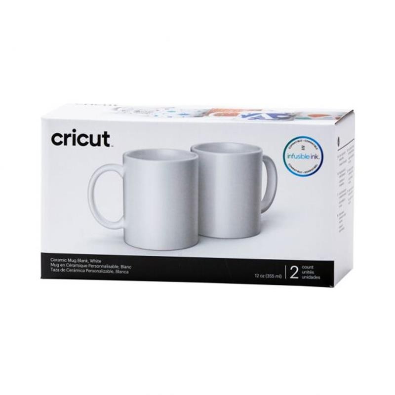 Cricut 12 Oz Ceramic Mug Blank White (2)