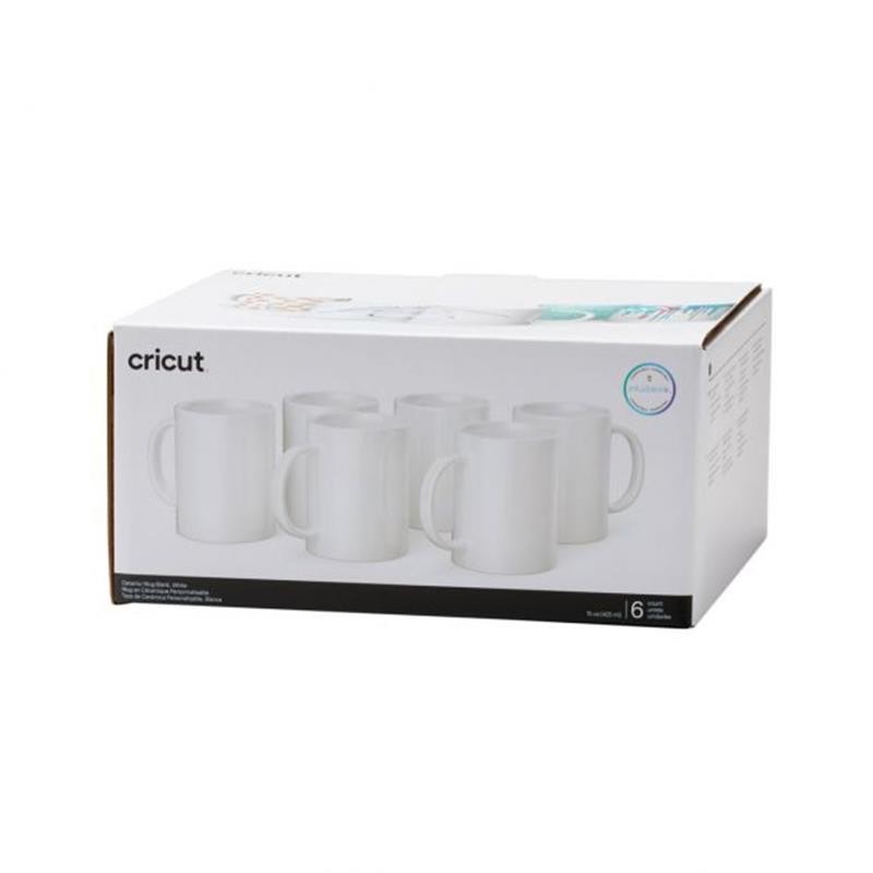 Cricut 15 Oz Ceramic Mug Blanks White (6)