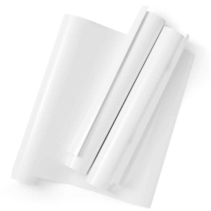 YRYM HT - Rollo de vinilo adhesivo color blanco - Rollos de vinilo adhesivo  permanente - Hojas de vinilo blanco de 12x 50 pies para cortadores Cricut