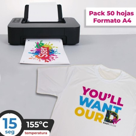 Siser EasyColor Pack 50 hojas Formato A4