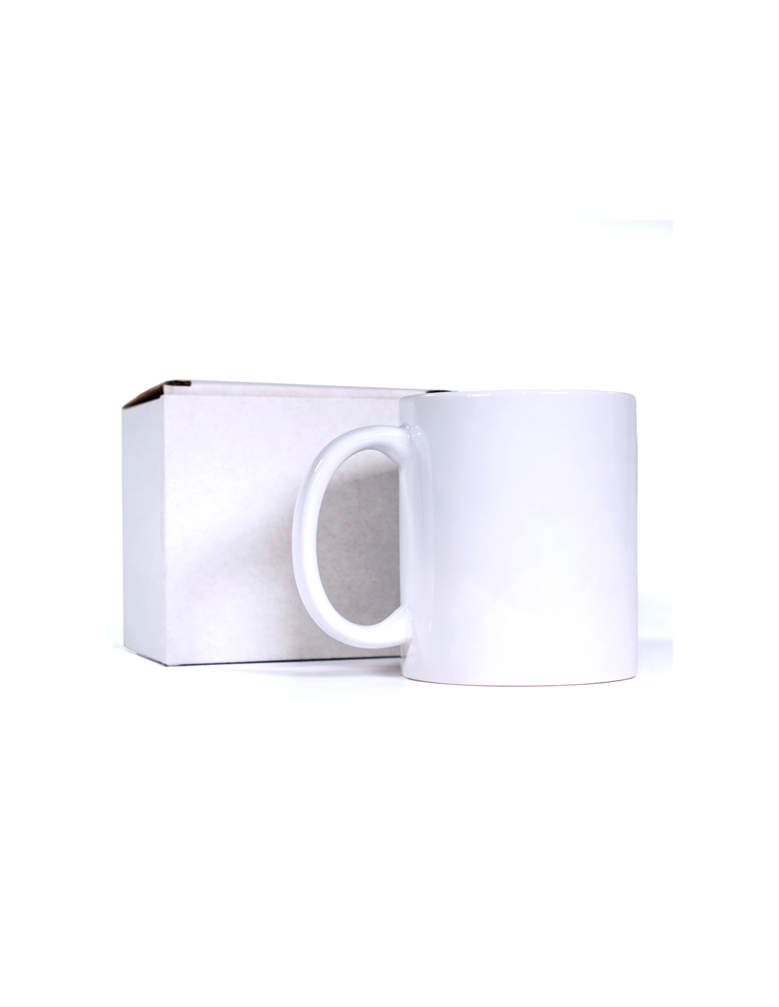 Caja blanca automontable para taza - Pack 50 uds