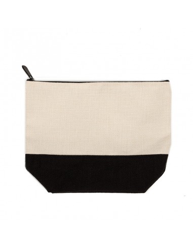 Neceser de lino con base negra sublimable