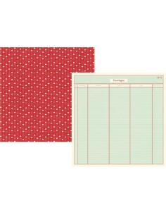 Papel doble cara 12" Travel notes- Travelogue