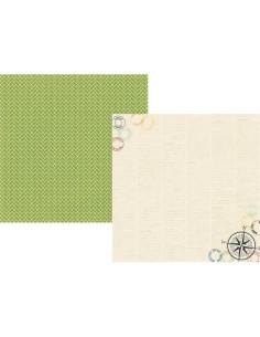 Papel doble cara 12" Travel notes - Adventure Awa