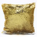 Funda cojin lentejuelas oro 40x40