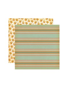 Papel doble cara 12" Fall Break-Scarecrow Stripe