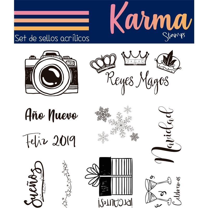 Set de sellos Karma- colección Sítara en Español