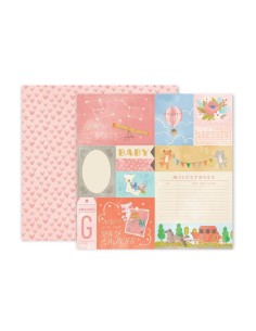 Papel doble cara Pink Paislee Little adventurer -1