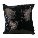 Funda cojin lentejuelas negro 40x40