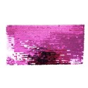 Parche lentejuelas rectangular rosa-bco 19.5x10cm