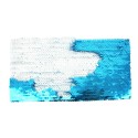 Parche lentejuelas rectangular azul-bco 19.5x10cm